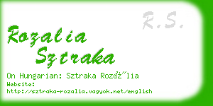 rozalia sztraka business card